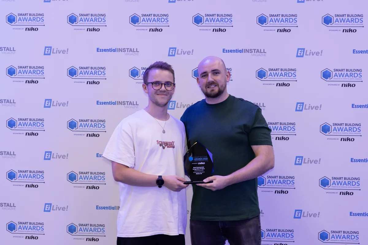 The Ribble AV team with the Smart Buildings Award trophy