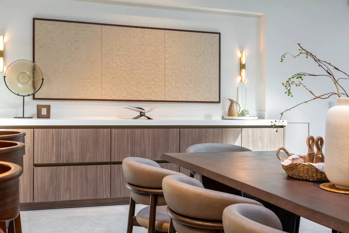 The dining sideboard with concealed and wall lighting
